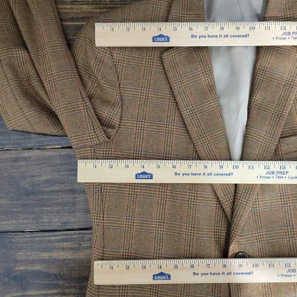 Irvine Park Men's Tweed Sport Coat Blazer Two‎ Button Brown Plaid Multicolor 40R